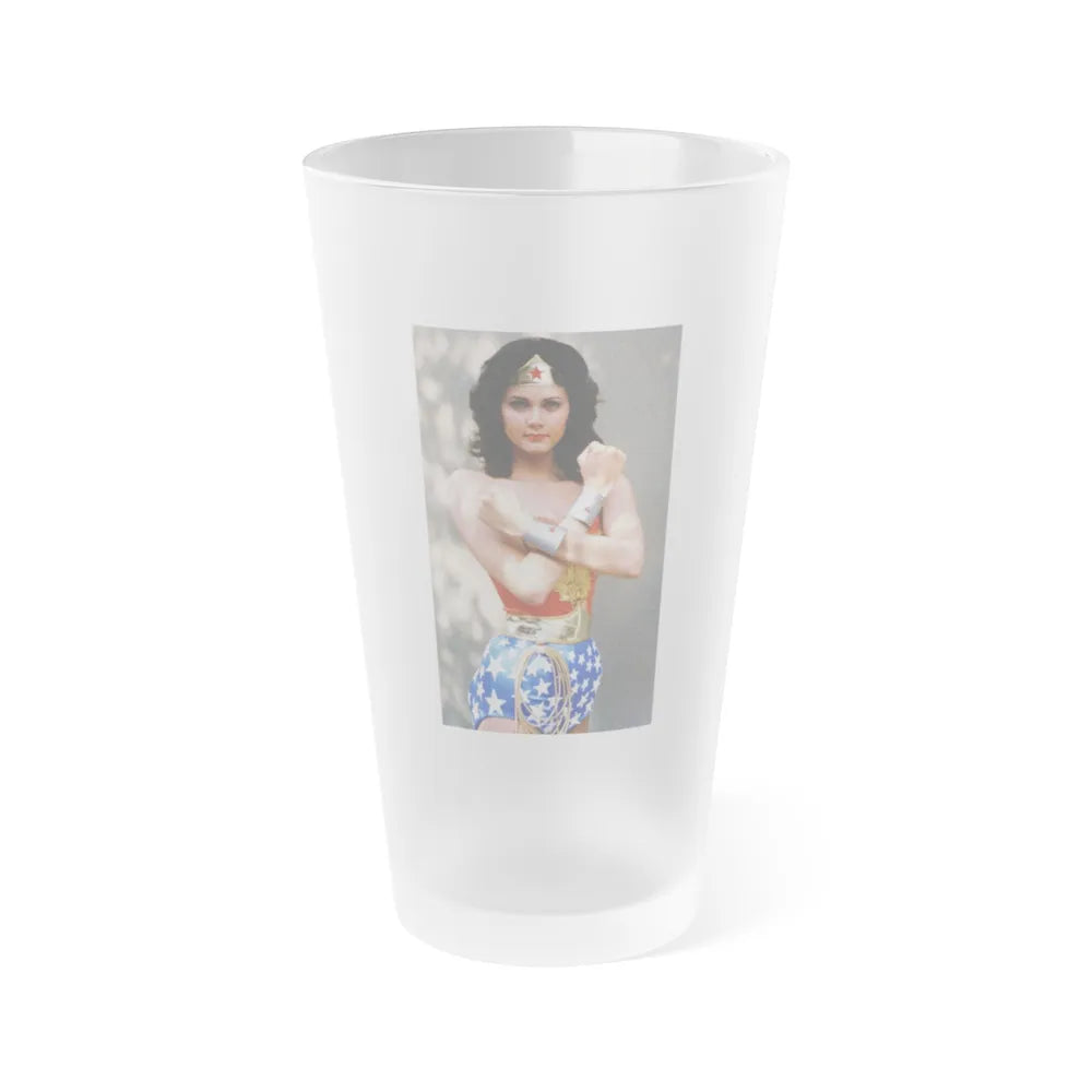 Lynda Carter #263 (Vintage Female Icon) Frosted Pint 16oz-16oz-Frosted-Go Mug Yourself