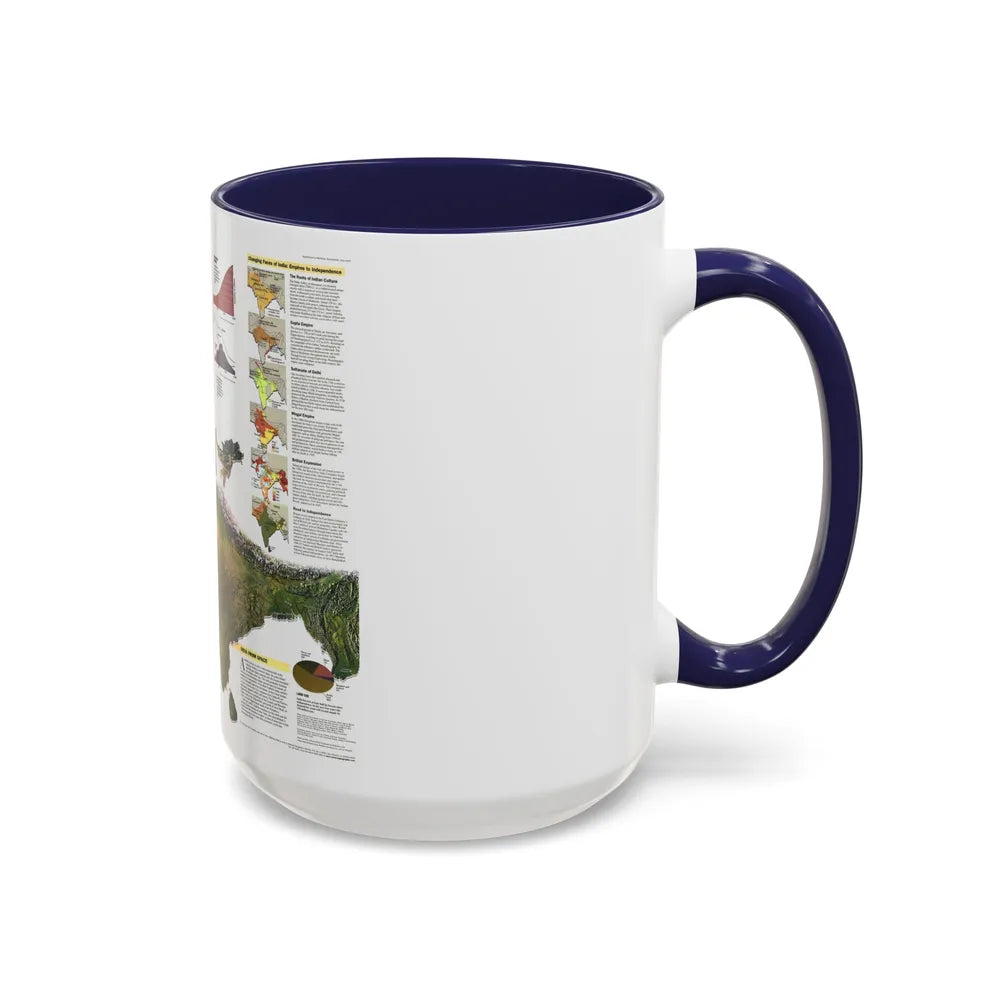 India (1997) (Map) Accent Coffee Mug-Go Mug Yourself