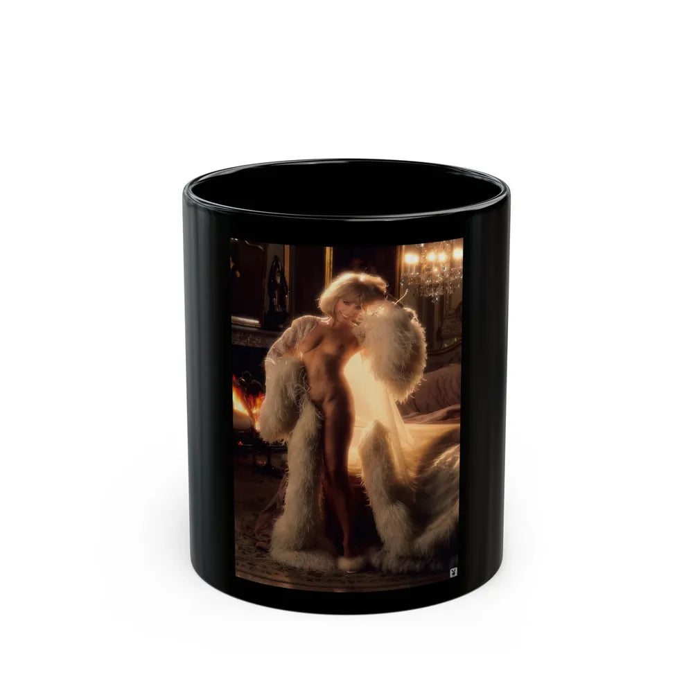 Terry Moore #408 - Unreleased Aug. '84 Playboy Photo from shoot toplesss in lingerie & heels (Vintage Female Icon) Black Coffee Mug-11oz-Go Mug Yourself