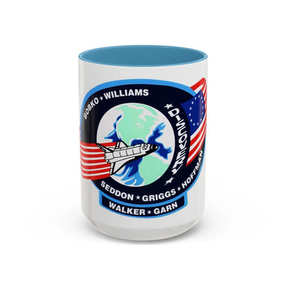 STS 51 d (NASA) Accent Coffee Mug-15oz-Light Blue-Go Mug Yourself