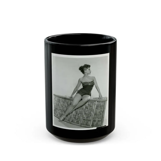 Debra Paget #650 1 (Vintage Female Icon) Black Coffee Mug-15oz-Go Mug Yourself