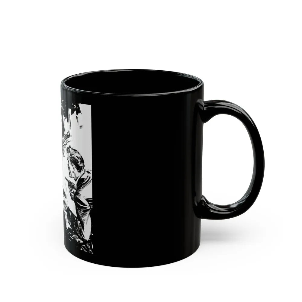 Crime pulp illustration - Black Coffee Mug-Go Mug Yourself