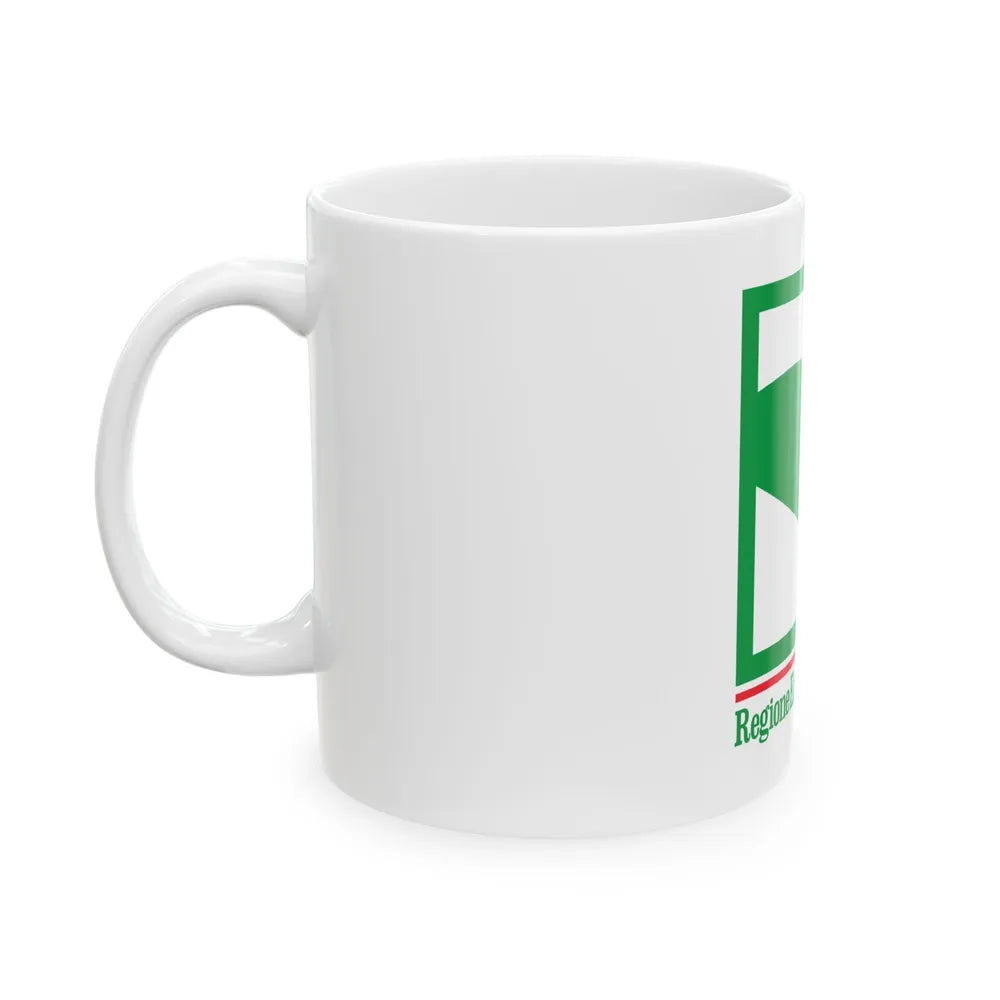 Flag of Emilia Romagna Italy - White Coffee Mug-Go Mug Yourself