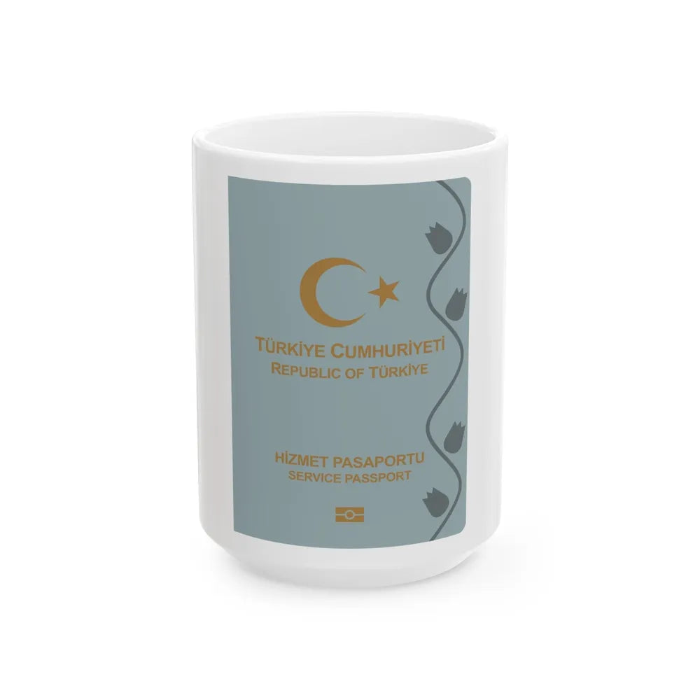 Turkish Passport (Service) - White Coffee Mug-15oz-Go Mug Yourself