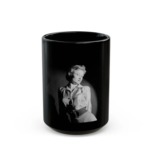 Carol Ohmart #38 (Vintage Female Icon) Black Coffee Mug-15oz-Go Mug Yourself