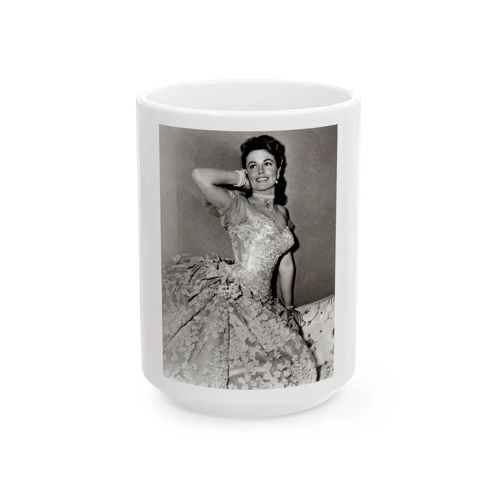 Dorothy Malone #139 (Vintage Female Icon) White Coffee Mug-15oz-Go Mug Yourself