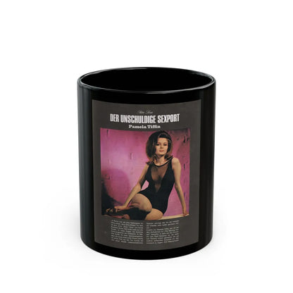 Pamela Tiffin #67 - Mag. Page (Vintage Female Icon) Black Coffee Mug-11oz-Go Mug Yourself