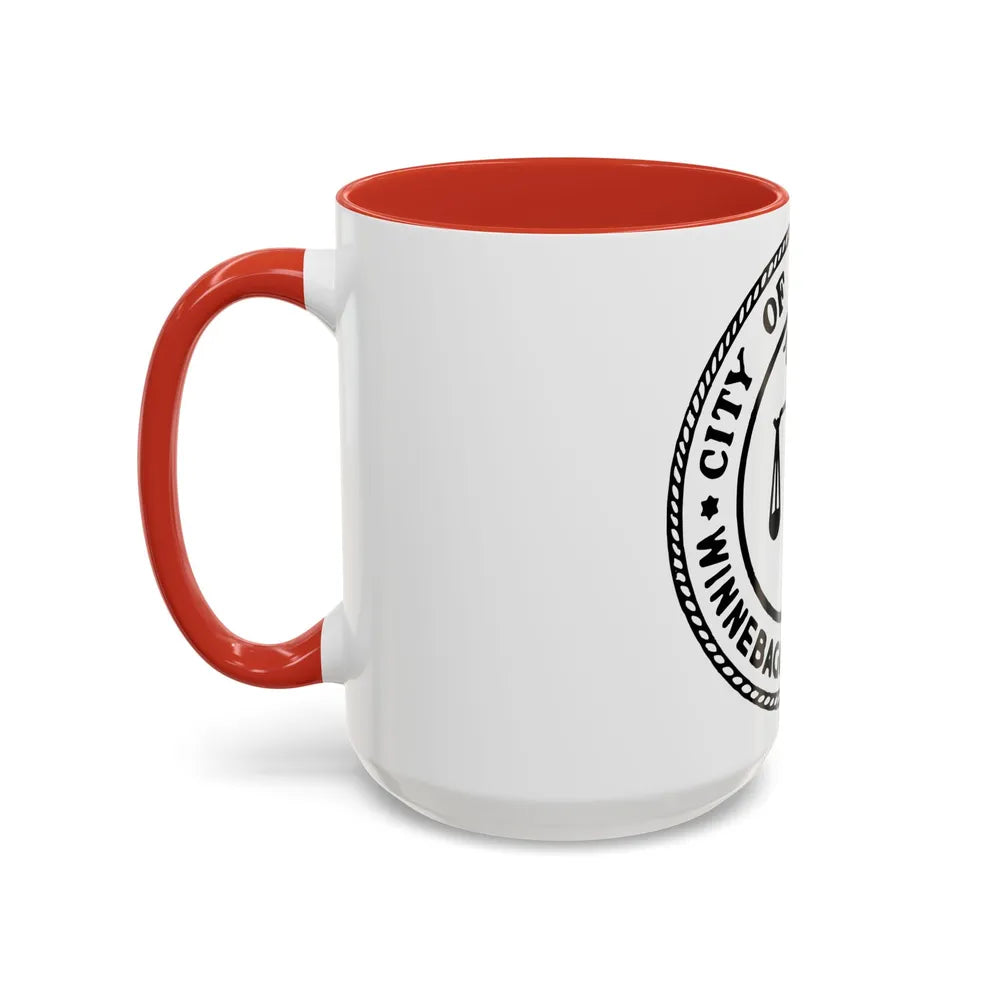 Seal of Rockford Illinois - Accent Coffee Mug-Go Mug Yourself