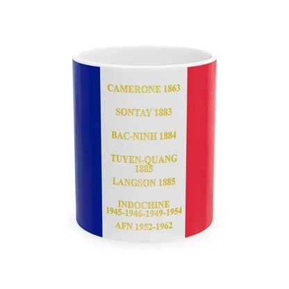 5e regiment etranger dinfanterie-drapeau (France) White Coffee Mug 11oz - Go Mug Yourself