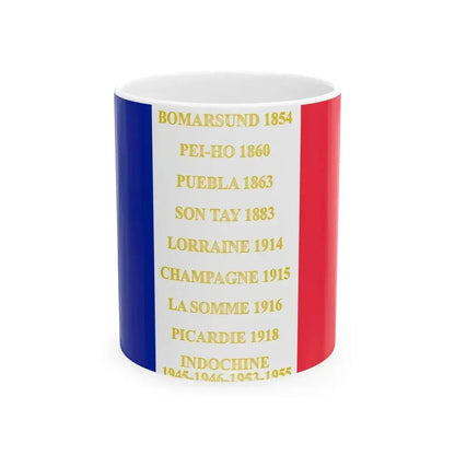 5e regiment interarmes doutre-mer - drapeau (France) White Coffee Mug 11oz - Go Mug Yourself