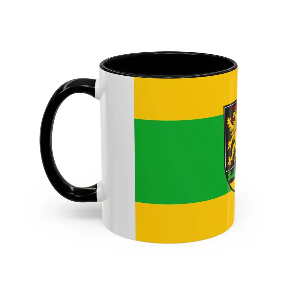 Flag of Greiz Germany - Accent Coffee Mug-Go Mug Yourself