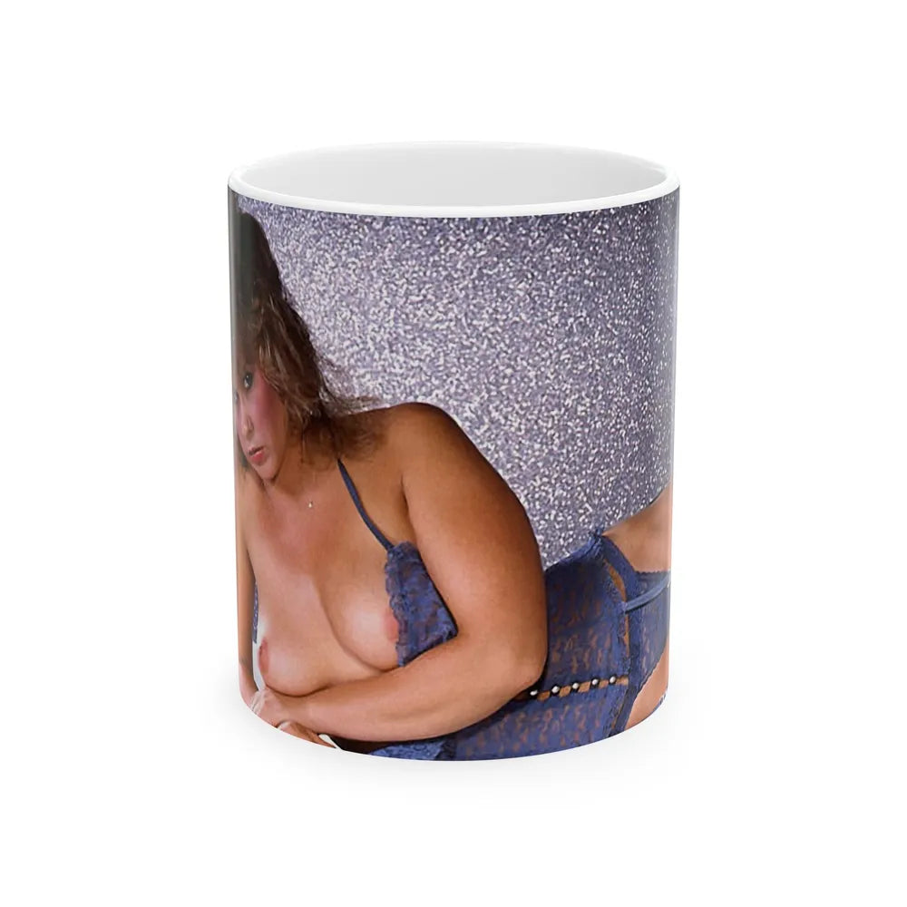 Linda Blair #233 - Partially Topless (Vintage Female Icon) White Coffee Mug-11oz-Go Mug Yourself