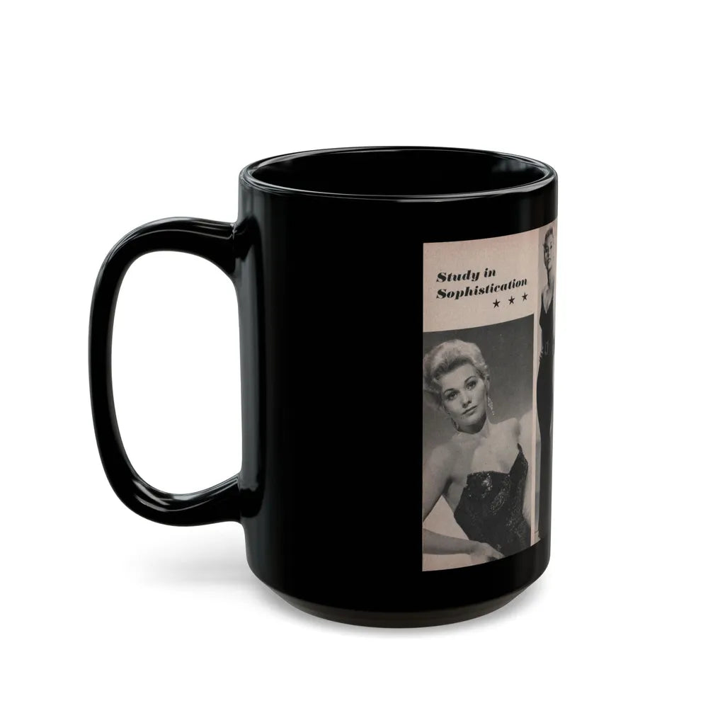 Kim Novak #154 - Scanned Mag. 66 Photos (Vintage Female Icon) Black Coffee Mug-Go Mug Yourself