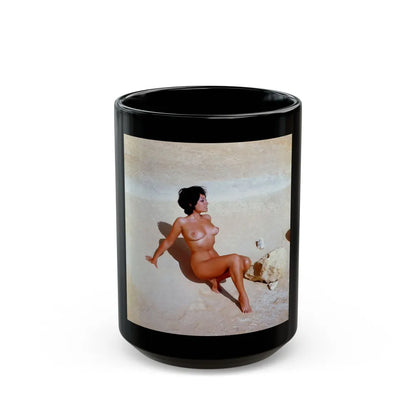 June Palmer #184 - Topless (Vintage Female Icon) Black Coffee Mug-15oz-Go Mug Yourself