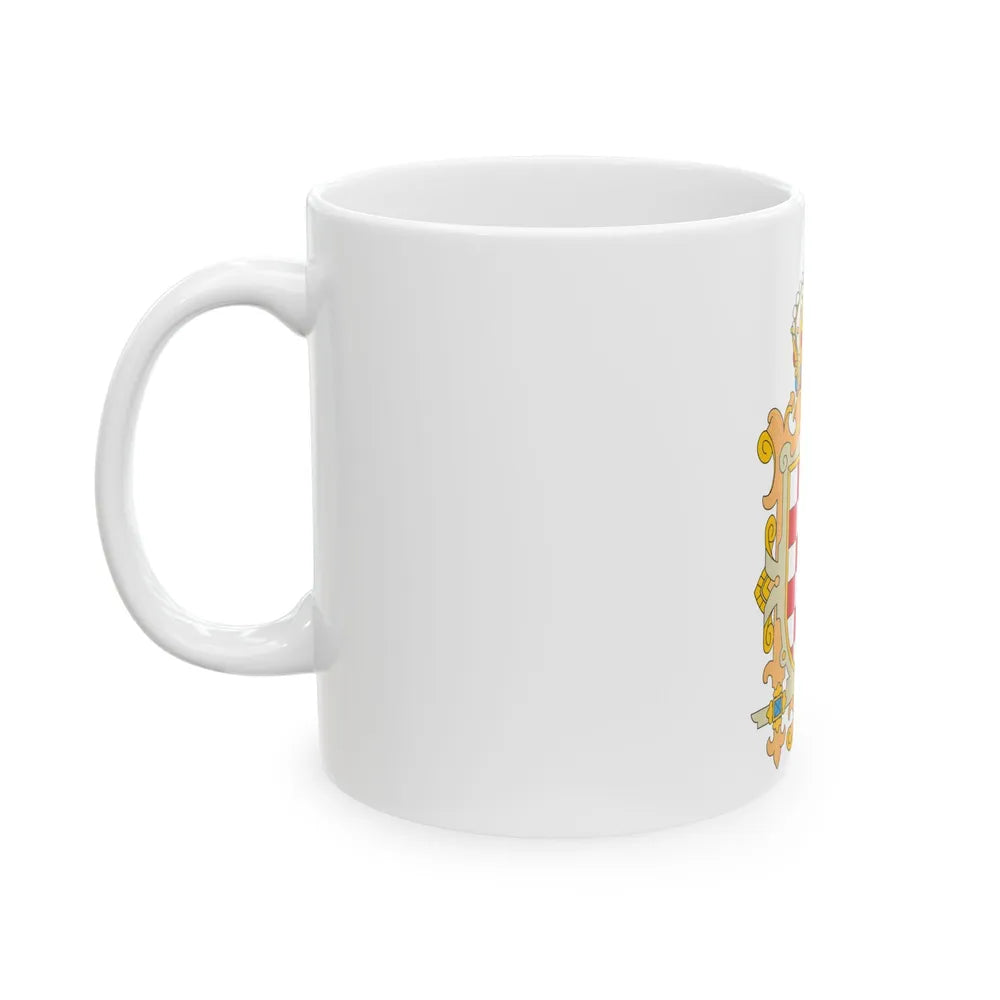 Coat of Arms of Kingdom of Croatia - White Coffee Mug-Go Mug Yourself