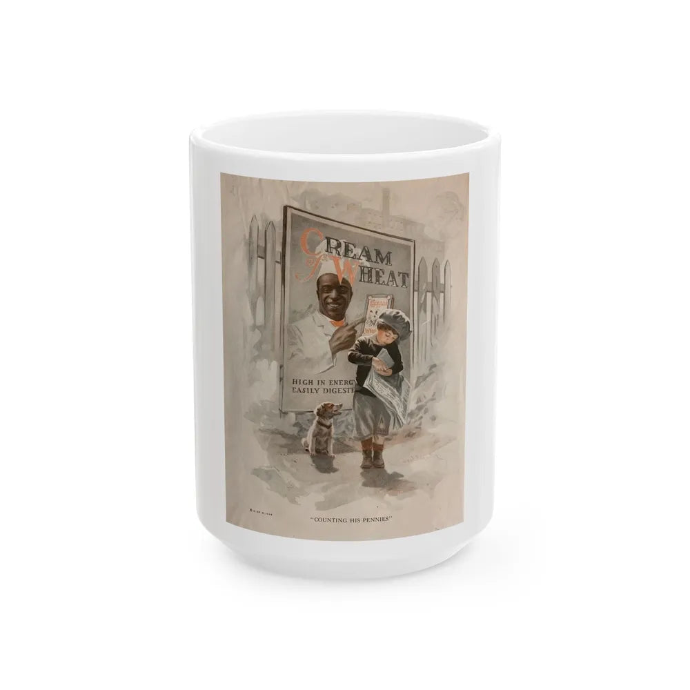 Cream of Wheat Ad, The Saturday Evening Post, December 13, 1924 - White Coffee Mug-15oz-Go Mug Yourself