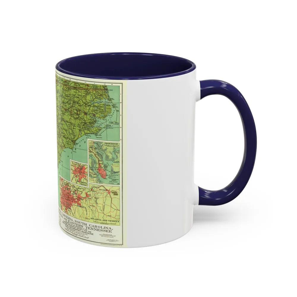 USA - Southeastern (1926) (Map) Accent Coffee Mug-Go Mug Yourself