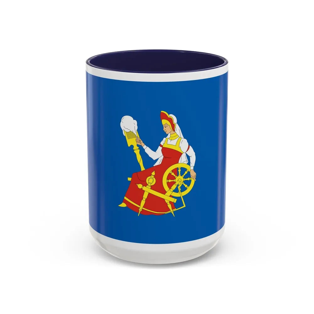 Flag of Ivanovo Russia - Accent Coffee Mug-15oz-Navy-Go Mug Yourself