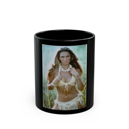 Caroline Munro #203 (Vintage Female Icon) Black Coffee Mug-11oz-Go Mug Yourself