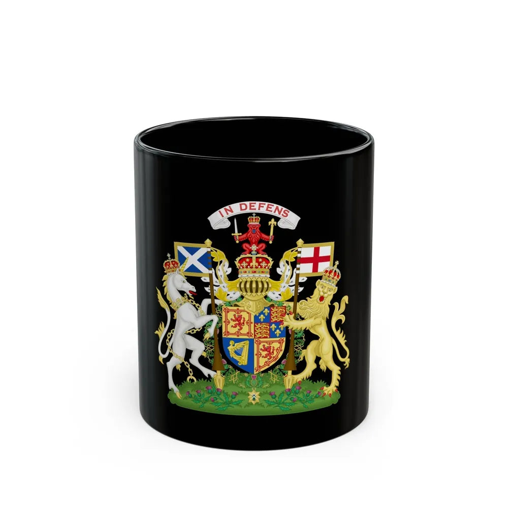 Coat of Arms of Scotland (1603-1649) - Black Coffee Mug-11oz-Go Mug Yourself