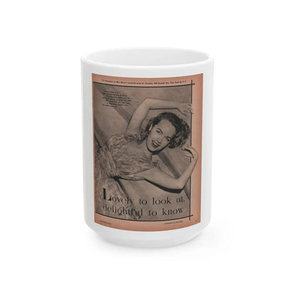 Terry Moore #523 - 8x11 Magazine Photo Page Clipping (Vintage Female Icon) White Coffee Mug-15oz-Go Mug Yourself