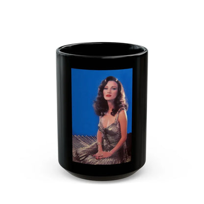 Jane Seymour #80 (Vintage Female Icon) Black Coffee Mug-15oz-Go Mug Yourself