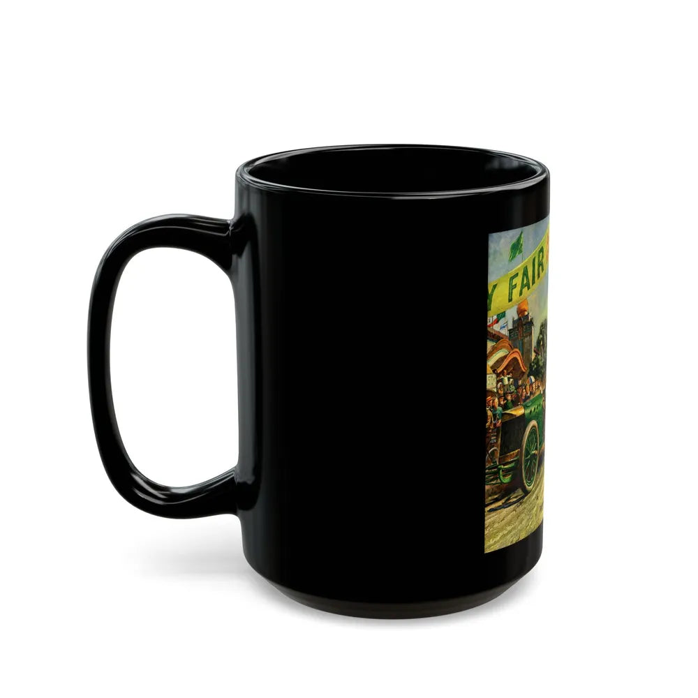 County Fair Auto Races, Esquire magazine, 1945 - Black Coffee Mug-Go Mug Yourself