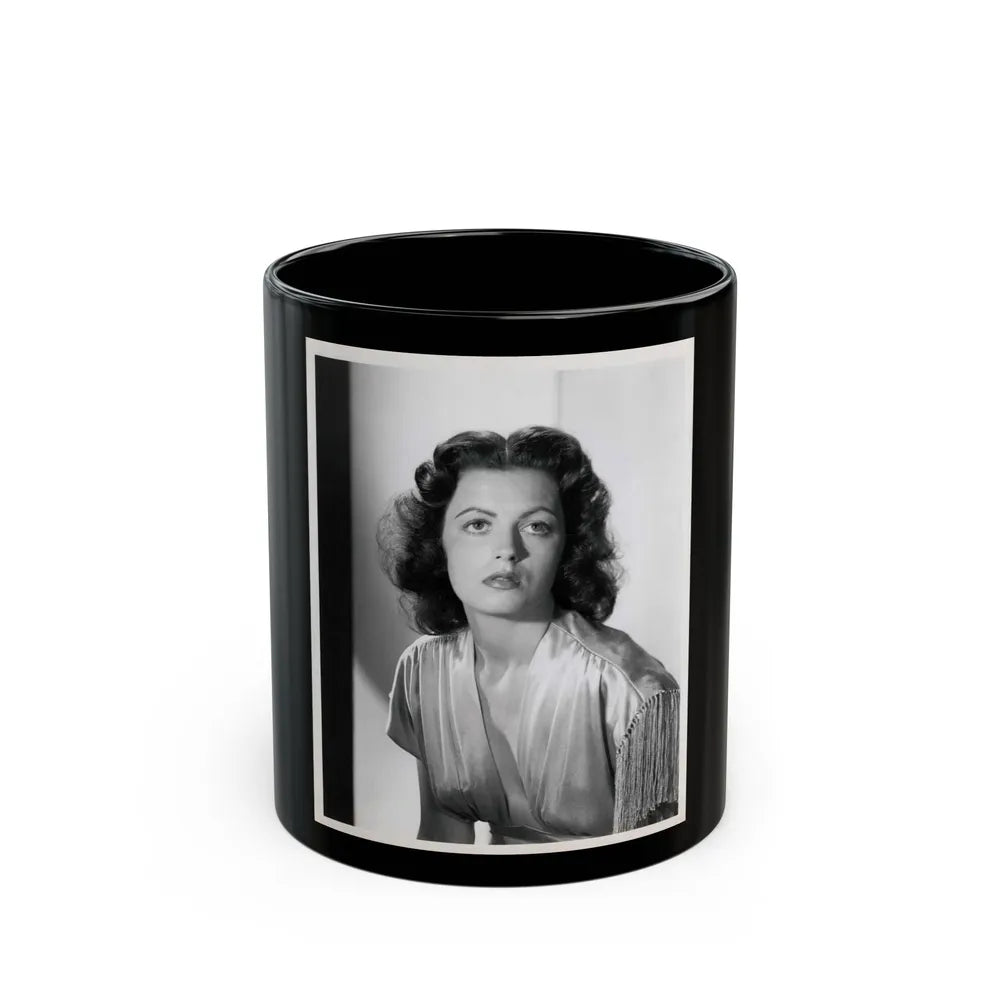 Faith Domergue #200 (Vintage Female Icon) Black Coffee Mug-11oz-Go Mug Yourself