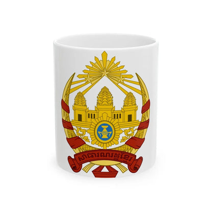 Coat of arms of the Khmer Republic - White Coffee Mug-11oz-Go Mug Yourself