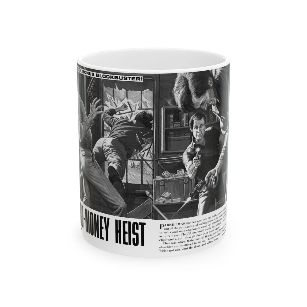 Blood-Money Heist, For Men Only, July 1969 - White Coffee Mug-11oz-Go Mug Yourself