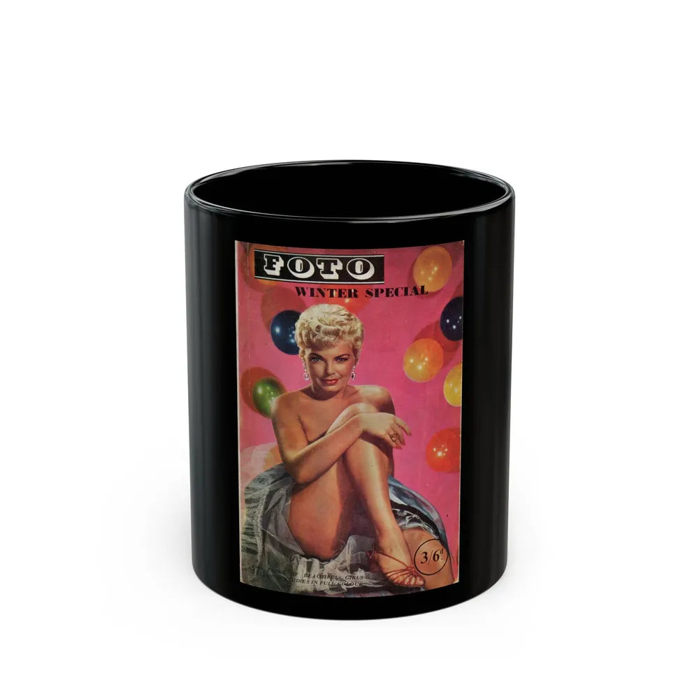 Barbara Nichols #27 - Mag. Cover (Vintage Female Icon) Black Coffee Mug-11oz-Go Mug Yourself