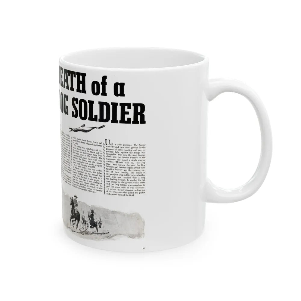 Death of a Dog Soldier, Valor magazine, November1968 - White Coffee Mug-Go Mug Yourself