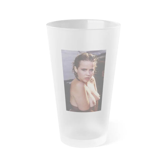 Linda Blair #202 - Topless (Vintage Female Icon) Frosted Pint 16oz-16oz-Frosted-Go Mug Yourself