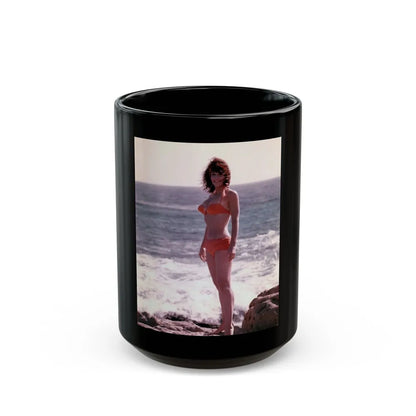 Francine York #48 (Vintage Female Icon) Black Coffee Mug-15oz-Go Mug Yourself