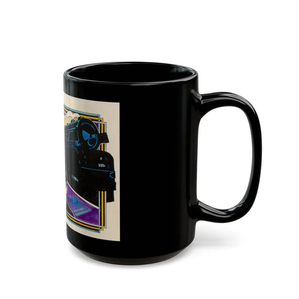 Blue Train advertisement - Black Coffee Mug-Go Mug Yourself