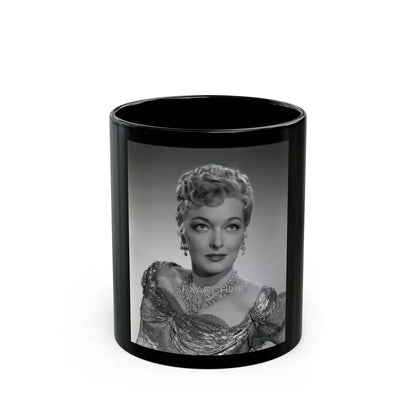 Karin Booth #13 (Vintage Female Icon) Black Coffee Mug-11oz-Go Mug Yourself