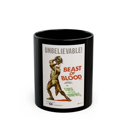 BEAST OF BLOOD & CURSE OF THE VAMPIRES 1970 Movie Poster - Black Coffee Mug-11oz-Go Mug Yourself