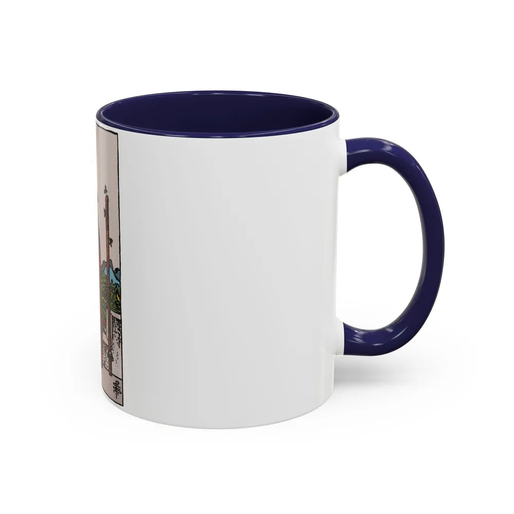 The 2 of Wands (Tarot Card) Accent Coffee Mug-Go Mug Yourself