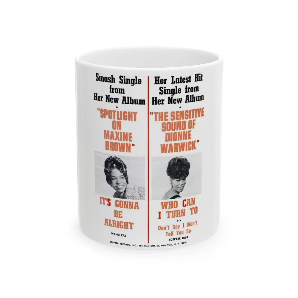 Scepter Records 1965 (Music Poster) White Coffee Mug-11oz-Go Mug Yourself