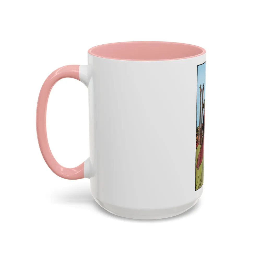 The 6 of Wands (Tarot Card) Accent Coffee Mug-Go Mug Yourself