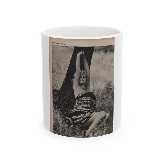 Ingrid Goude #29 - SEE Mag. Jan. '58 - 1 Page & 1 B&W Photo (Vintage Female Icon) White Coffee Mug-11oz-Go Mug Yourself