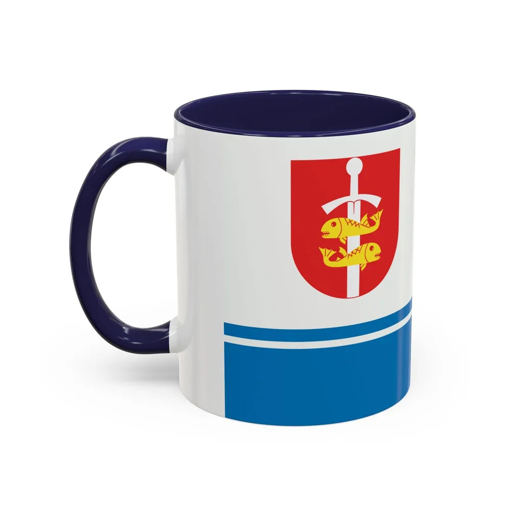 Flag of Gdynia Poland - Accent Coffee Mug-Go Mug Yourself