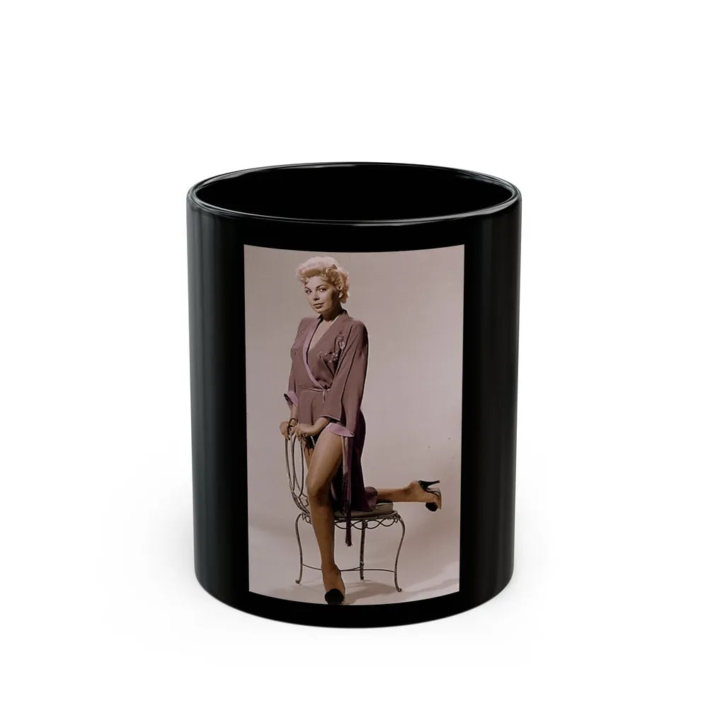 Barbara Nichols #24 (Vintage Female Icon) Black Coffee Mug-11oz-Go Mug Yourself