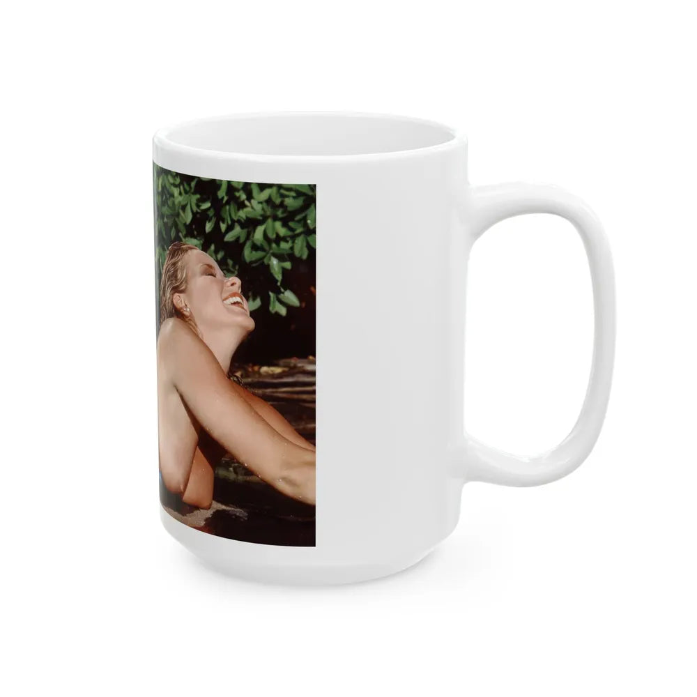 Linda Blair #366 - Topless 1 (Vintage Female Icon) White Coffee Mug-Go Mug Yourself