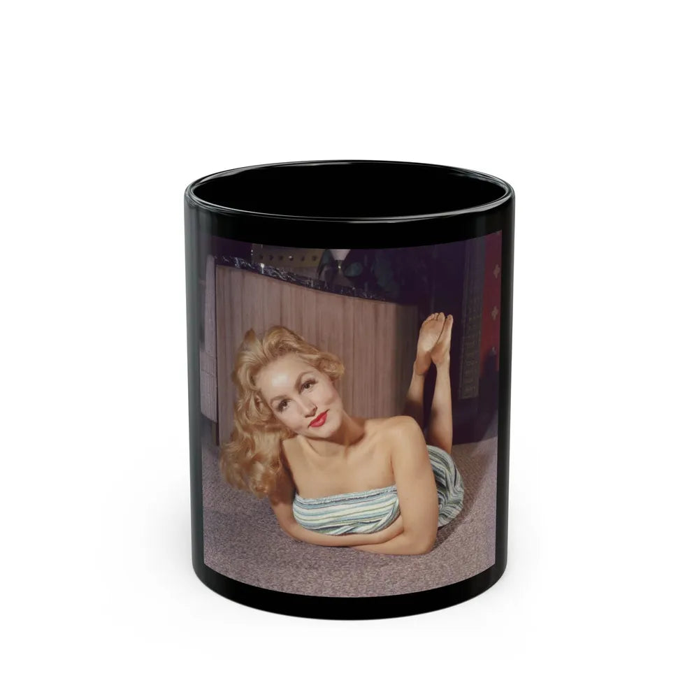 Julie Newmar #638 (Vintage Female Icon) Black Coffee Mug-11oz-Go Mug Yourself