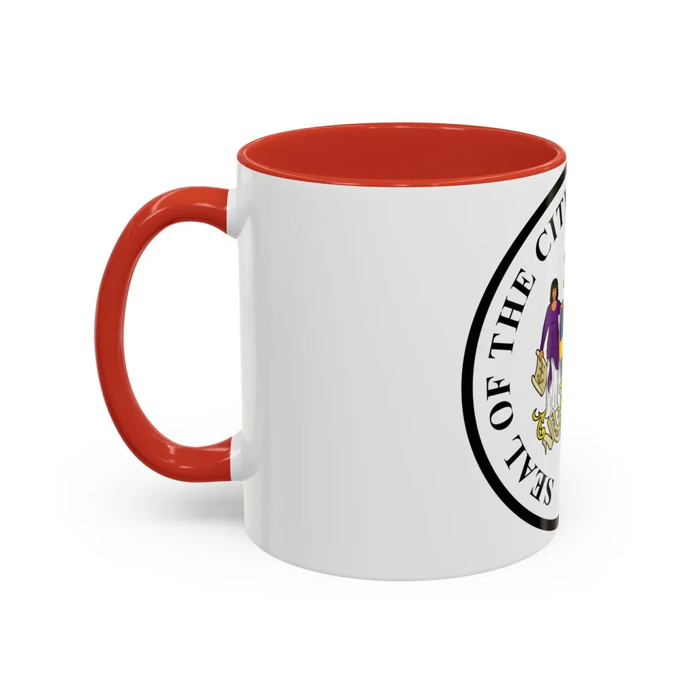 Seal of Philadelphia Pennsylvania - Accent Coffee Mug-Go Mug Yourself