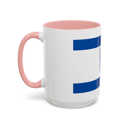 Flag of Herzliya Israel - Accent Coffee Mug-Go Mug Yourself