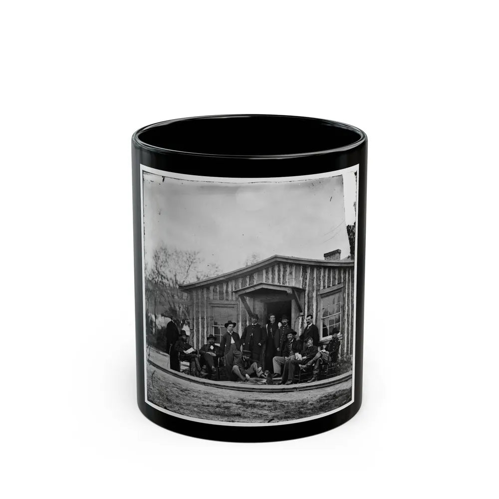 City Point, Va. Members Of Gen. Ulysses S. Grant's Staff (U.S. Civil War) Black Coffee Mug-11oz-Go Mug Yourself