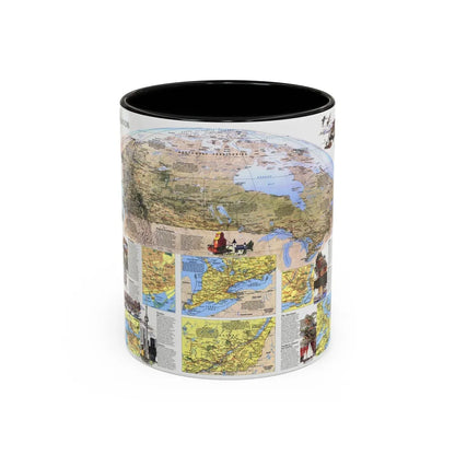 Canada - Vacationlands (1985) (Map) Accent Coffee Mug-11oz-Black-Go Mug Yourself