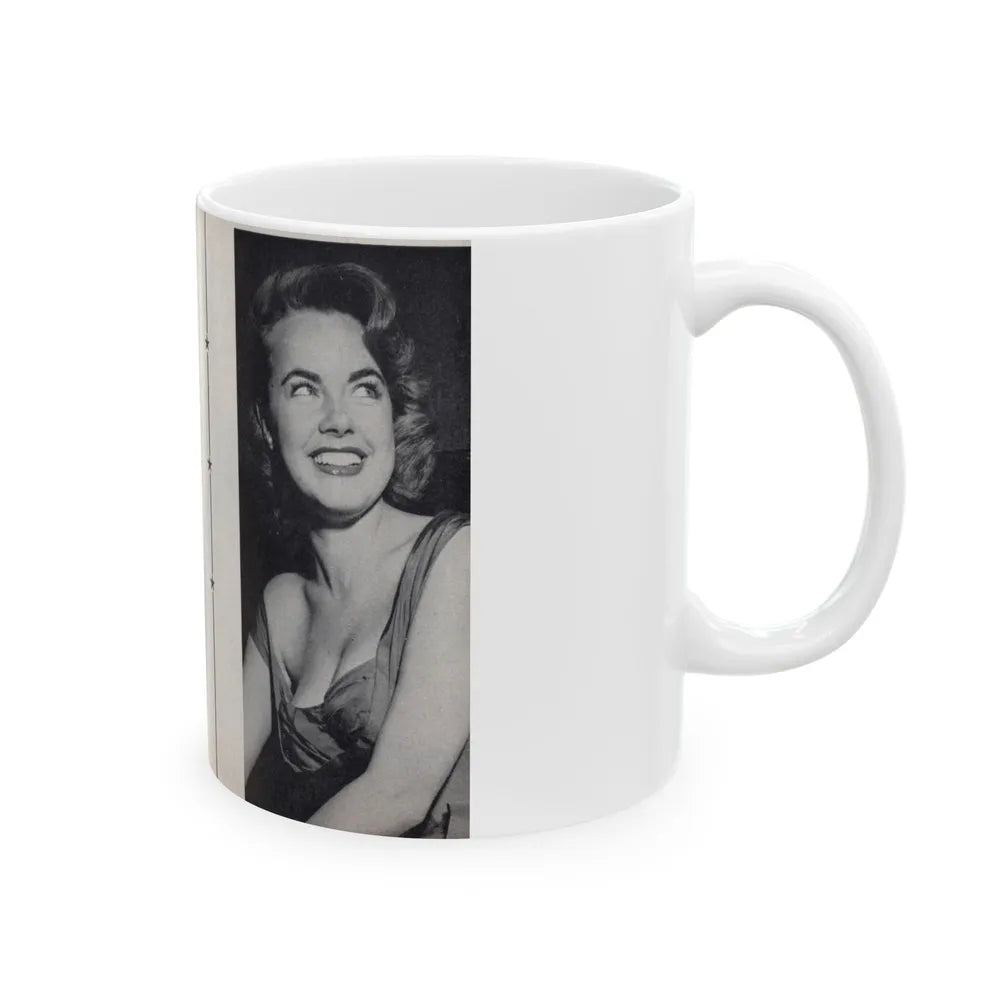 Terry Moore #463 - 66 PHOTOGRAPHS OF Terry MOORE U.K. Pocket Mag. Pages 56 & 57 (Vintage Female Icon) White Coffee Mug-Go Mug Yourself